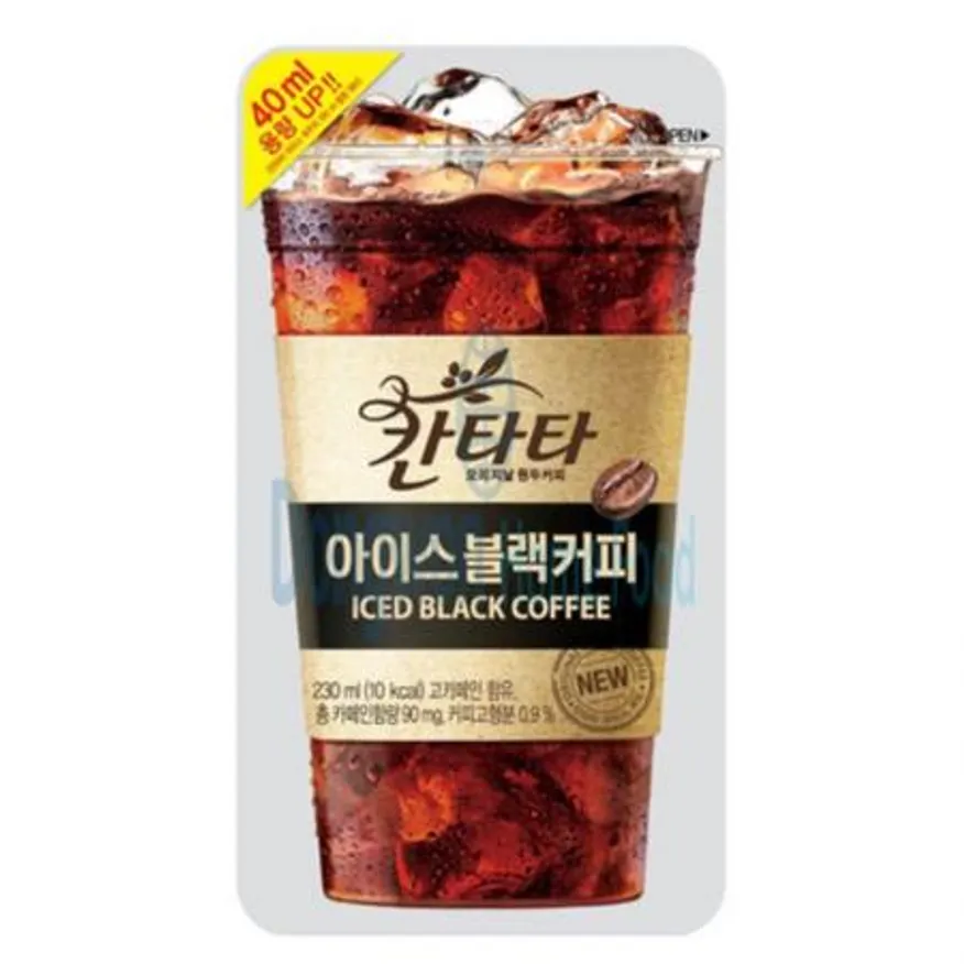 (16:30마감(D) 칸타타아이스블랙커피(롯데칠성/파우치/230ML*10입)EA 이미지