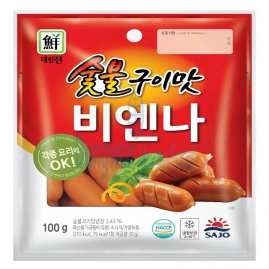 (16:30마감(D) 숯불구이맛비엔나(사조/돈육:외국산,국산/냉장/100g)EA 이미지