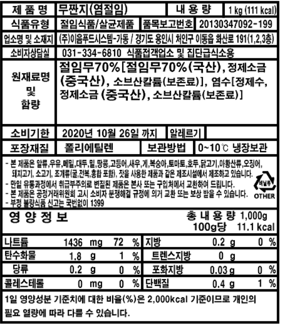 상품정보제공고시