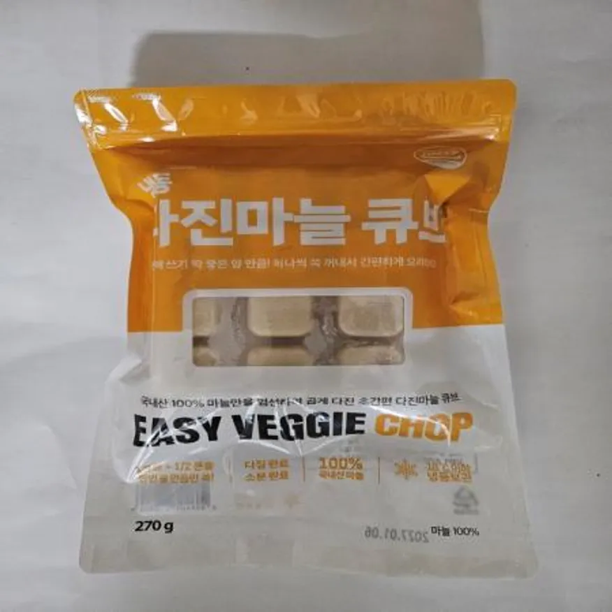 (16:30마감(D) 다진마늘(국내산/그린피아/냉동/11.25g*24ea/270g/큐브형)EA 이미지