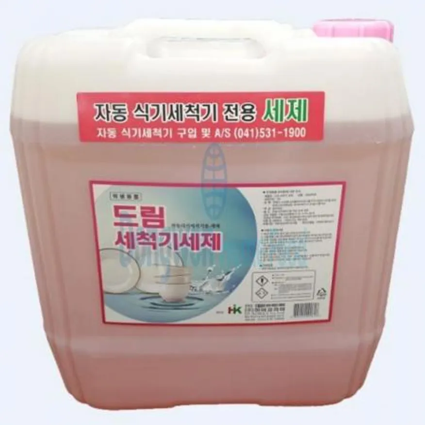 (16:30마감(D) 식기세척기전용세제(국산/드림/하이코리아/2종/액상/말통/18L)EA 이미지