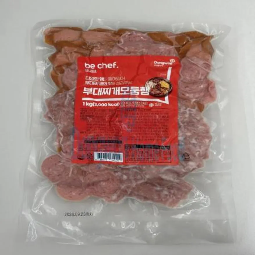 (16:30마감(D) be chef. 부대찌개모둠햄(1kg/돈육,계육:국내산/동원홈푸드)EA 이미지