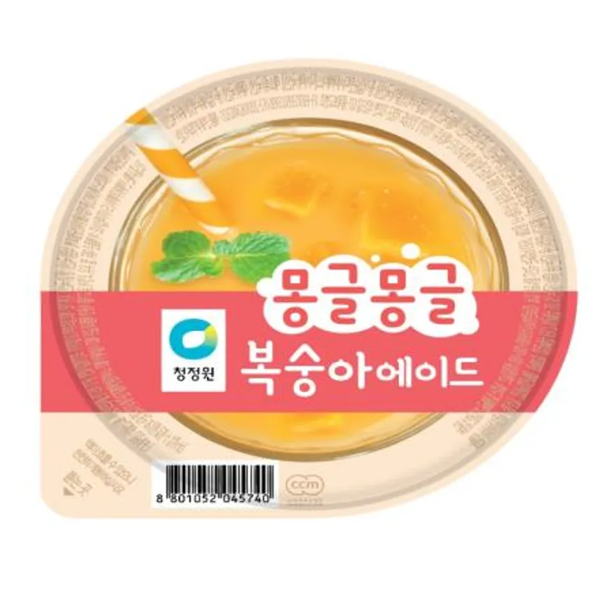 (16:30마감(D) 몽글몽글복숭아에이드(청정원/100ML*50EA)BOX 이미지