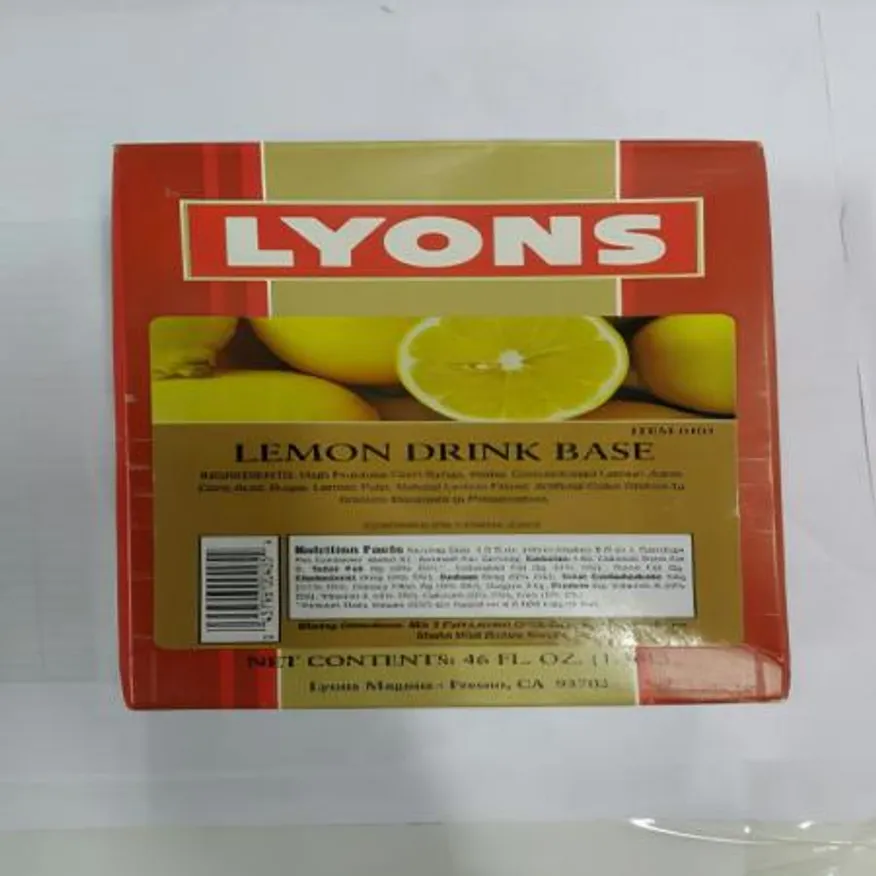 (16:30마감(D) 레몬맛드링크베이스(LYONS/상온/1.36L)EA 이미지