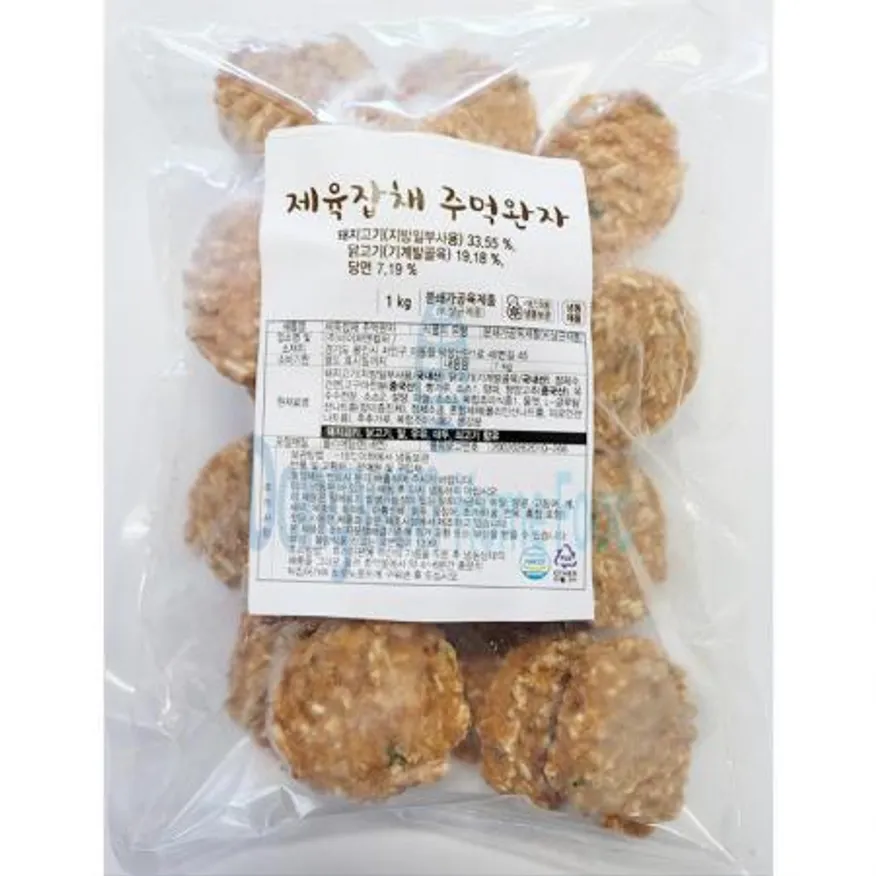 (16:30마감(D) 제육잡채주먹완자(네이처앤컬처/돼지고기,닭고기:국내산/1kg)EA 이미지