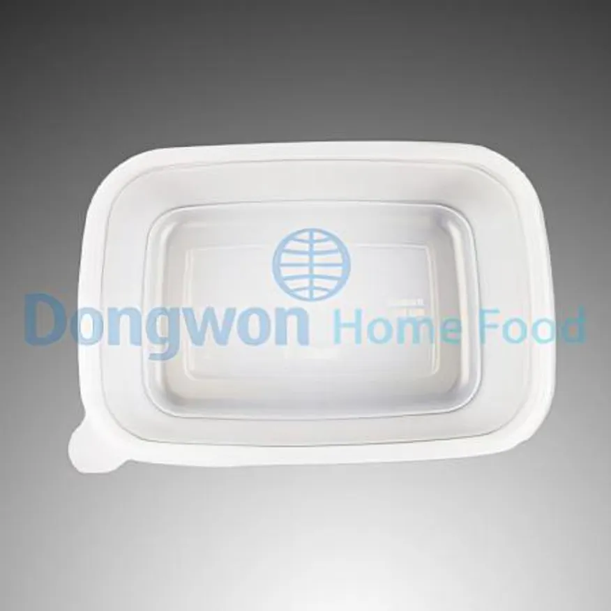 (16:30마감(D) 죽용기(사각/용기만/중/190*135*H52mm/PP흰색/50입)EA 이미지