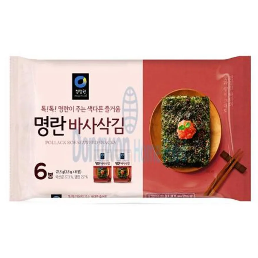 (16:30마감(D) 명란맛바사삭김(국산/청정원/3.8g*6봉)EA 이미지