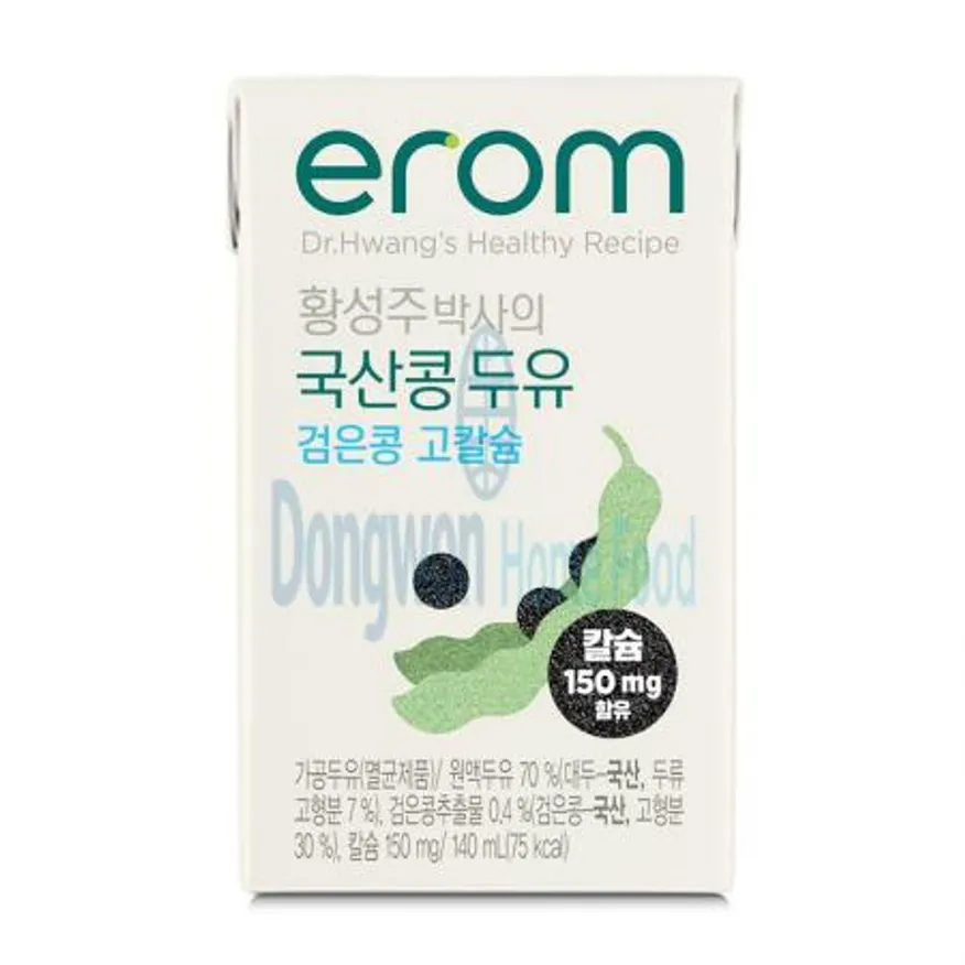 (16:30마감(D) 검은콩고칼슘두유(이롬/erom/140ml*24입)BOX 이미지