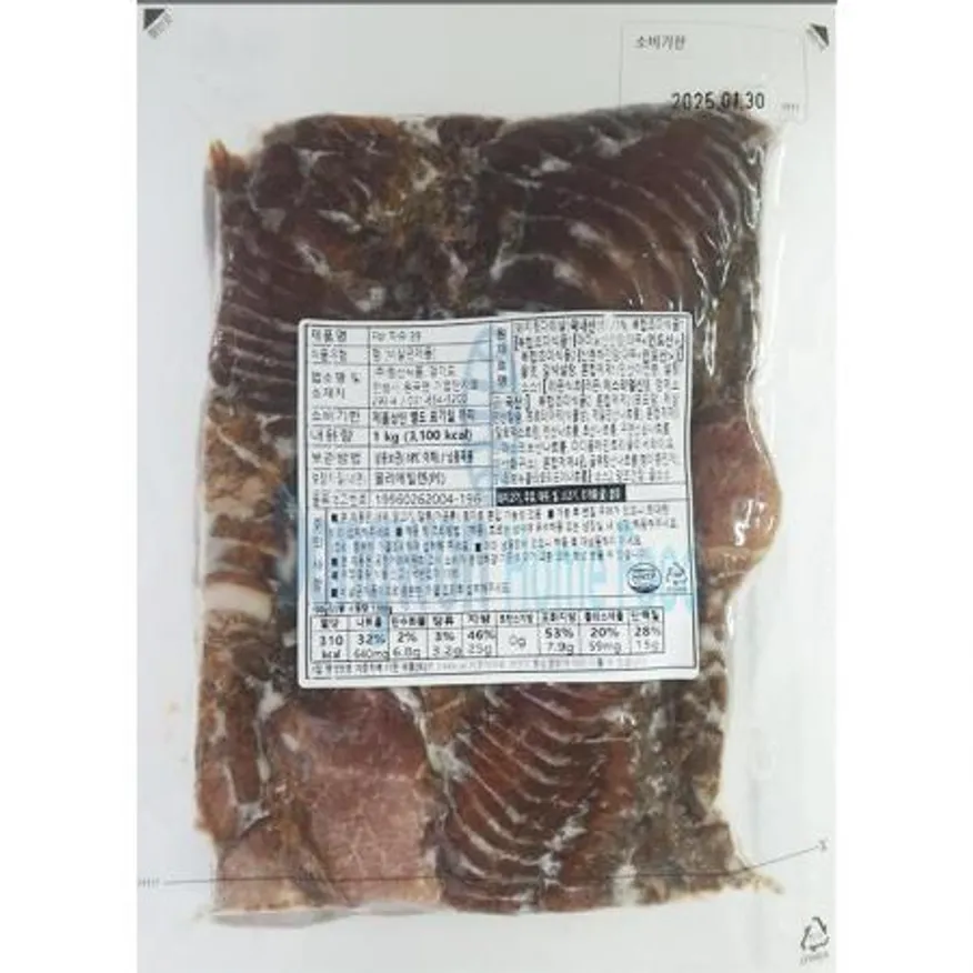 (16:30마감(D) 차슈(국내산/청산식품/5mm슬라이스/1kg)EA 이미지