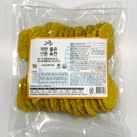 (16:30마감(D) 계란품은한돈육전(하늘푸드/약28입/1kg)EA