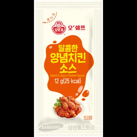 (16:30마감)오쉐프일회용달콤한양념치킨소스,오뚜기,2.4KG(12G*200EA)/BOX 이미지