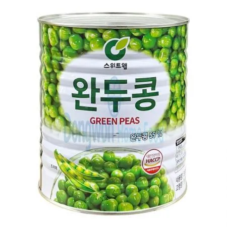 (16:30마감(D) 완두콩캔(스위트웰/완두콩55%/3KG)EA 이미지