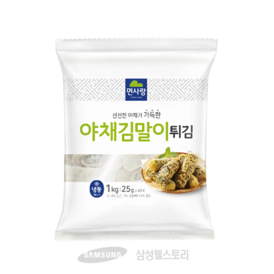 (16:30마감)야채김말이튀김(면사랑/1KG(25G*40EA)/PAC/당면:중국산) 이미지