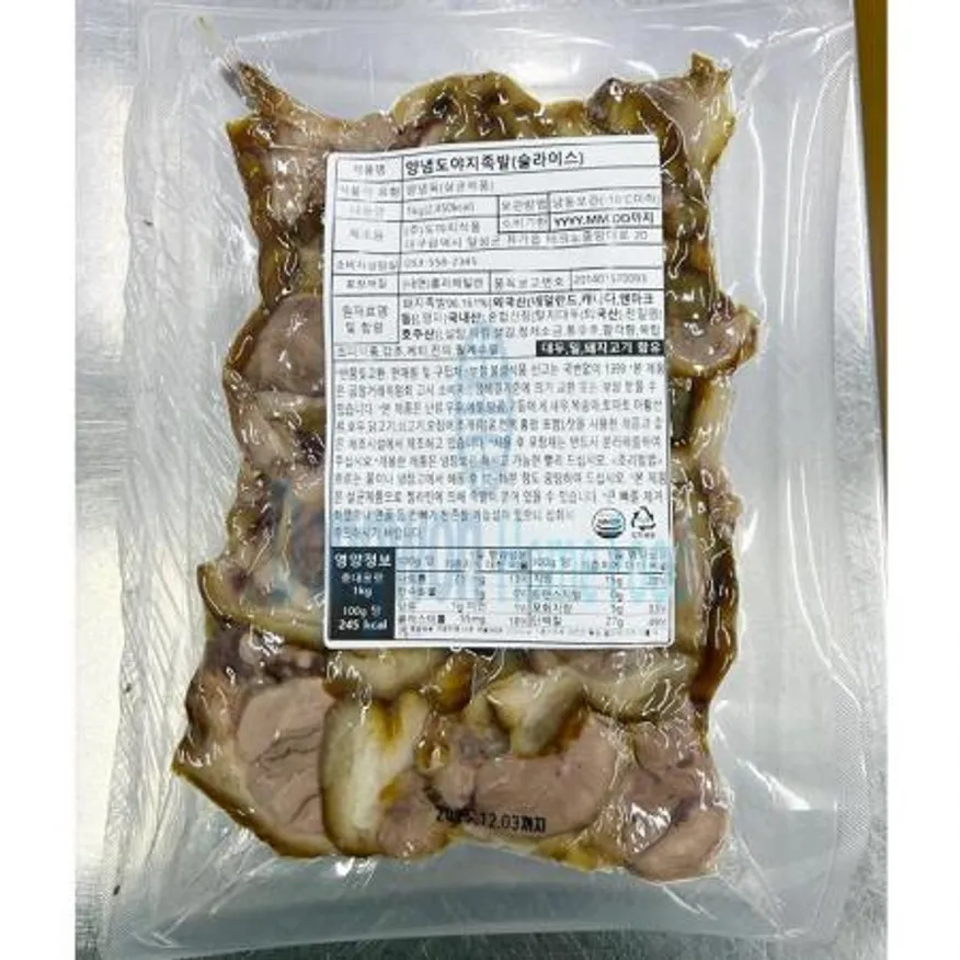 (16:30마감(D) 양념족발슬라이스(돼지족발:외국산/도야지/냉동/1kg)EA 이미지
