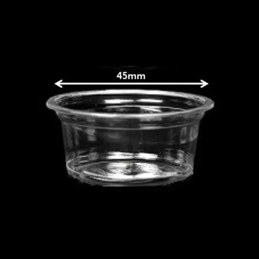 (16:30마감(D) 소스용기(용기만/Ø45*H20mm/0.75oz/투명/5000입)BOX 이미지