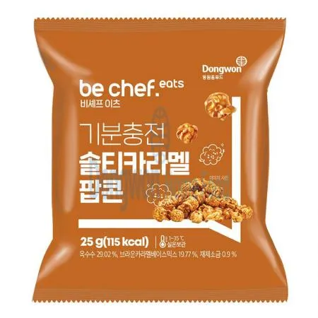 (16:30마감(D) be chef. 기분충전솔티카라멜팝콘(동원홈푸드/25g)EA 이미지