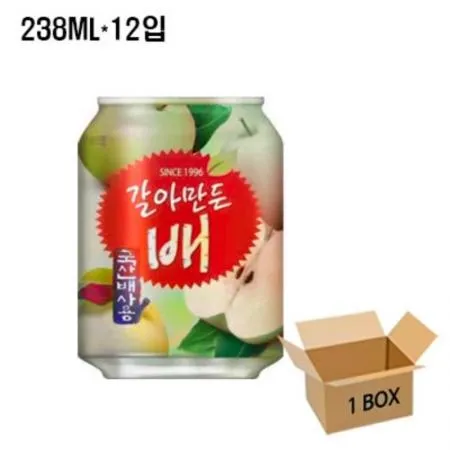 (16:30마감(D) 갈아만든배(해태/CAN/238ML*12입)BOX 이미지