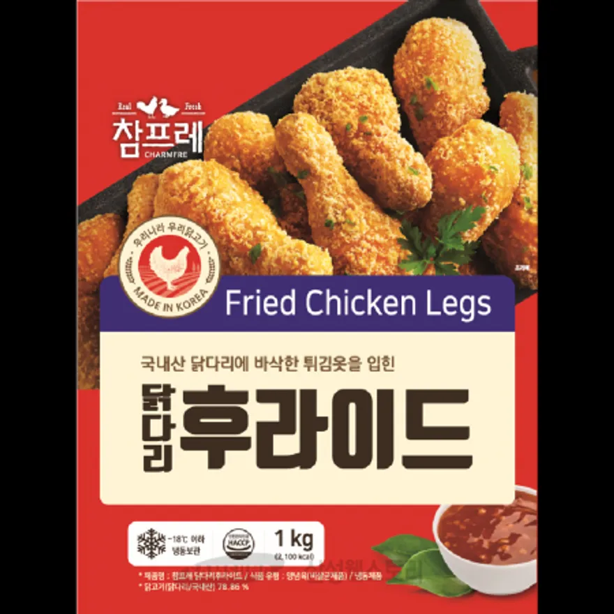(16:30마감)닭다리후라이드(참프레/1KG/PAC/닭고기(다리살:국내산)) 이미지