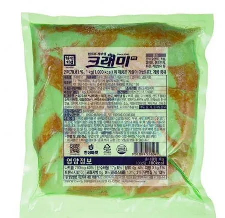 (16:30마감(D) 크래미F2맛살(연육:외국산/한성/냉동/1kg)EA 이미지