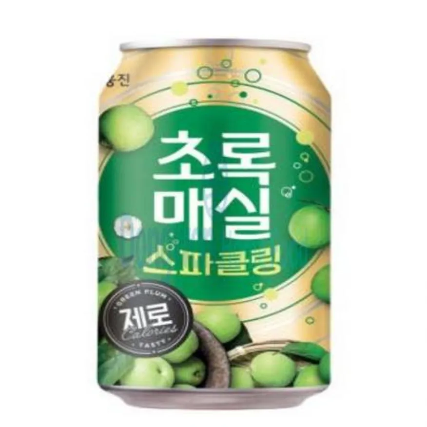 (16:30마감(D) 초록매실스파클링제로(웅진/캔/350ml*24입)BOX 이미지