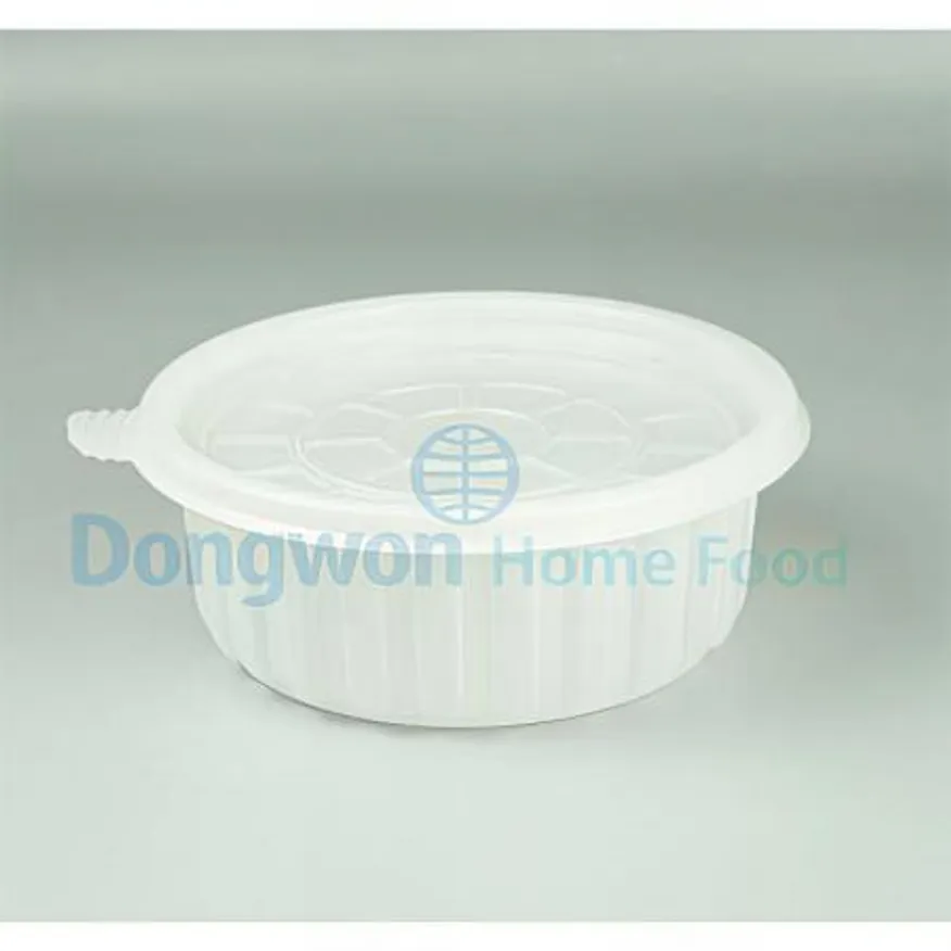 (16:30마감(D) 삼계탕용기(뚜껑만/Ø158mm/PP/흰색/50입)EA 이미지