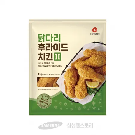 (16:30마감)닭다리후라이드Ⅱ,계육:외국산,냉동,1KG/PAC,9~11EA/PAC