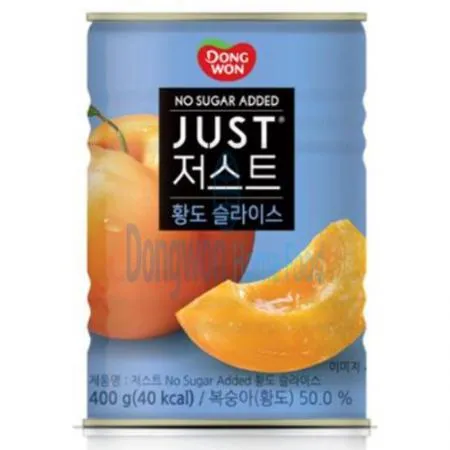 (16:30마감(D) 황도캔(동원/저스트/노슈가/슬라이스/400G)EA 이미지