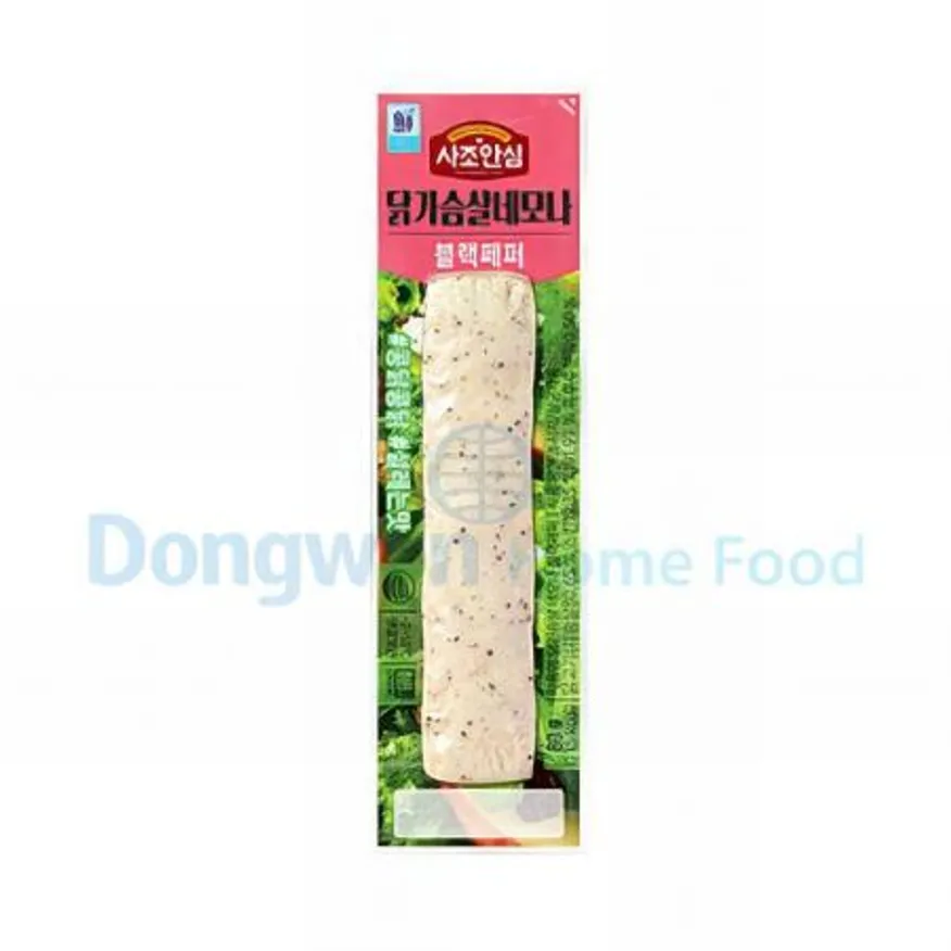 (16:30마감(D) 사조안심닭가슴살네모나(블랙페퍼/사조/계육:국산/80g)EA 이미지