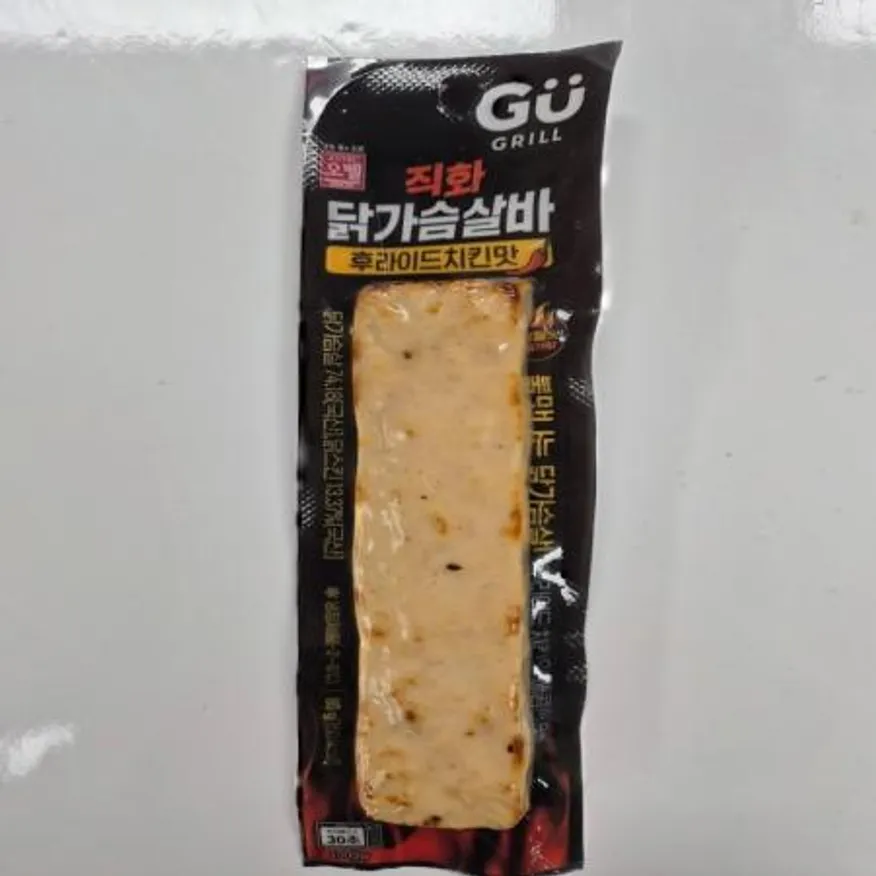 (16:30마감(D) 규그릴직화닭가슴살바(후라이드치킨맛/오뗄/계육:국산/냉장/80g)EA 이미지