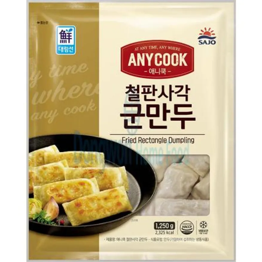 (16:30마감(D) 애니쿡철판사각군만두(사조대림/약50입/냉동/1.25kg)EA 이미지