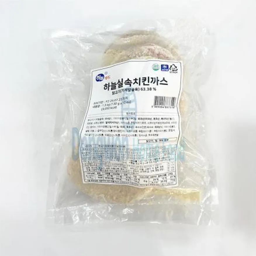 (16:30마감(D) 실속치킨까스(하늘푸드/닭고기:국내산/130g*10입/1.3kg)EA 이미지