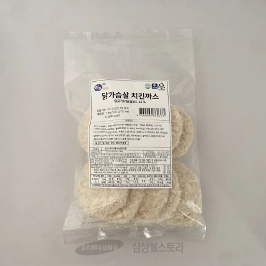 (16:30마감)닭가슴살치킨가스(하늘푸드/1KG(100G*10EA)/PAC/계육:국산) 이미지