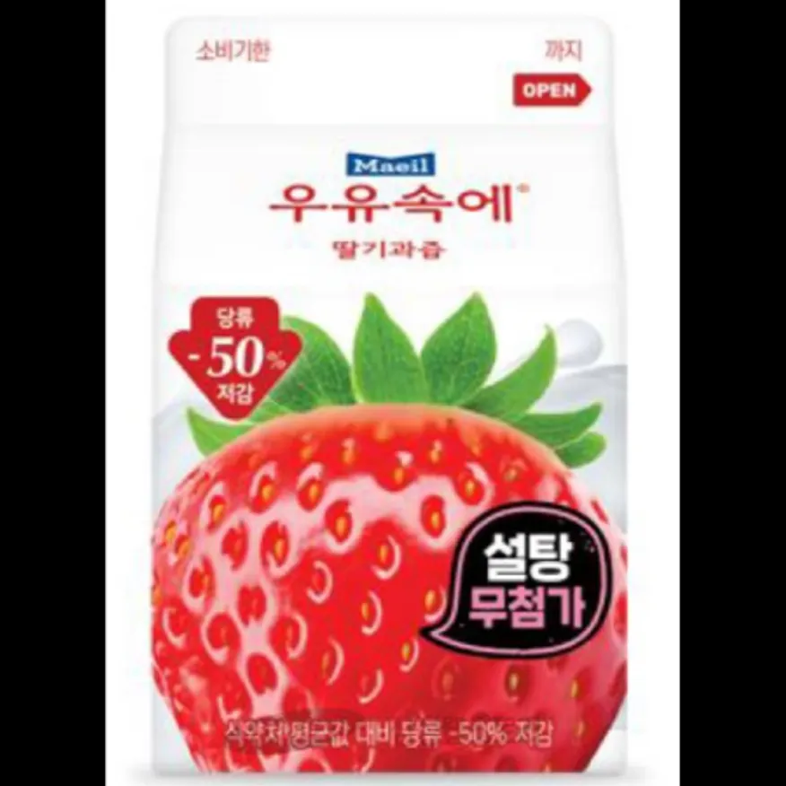 (16:30마감)우유속에딸기우유(매일/300ML/EA/원유:국내산) 이미지