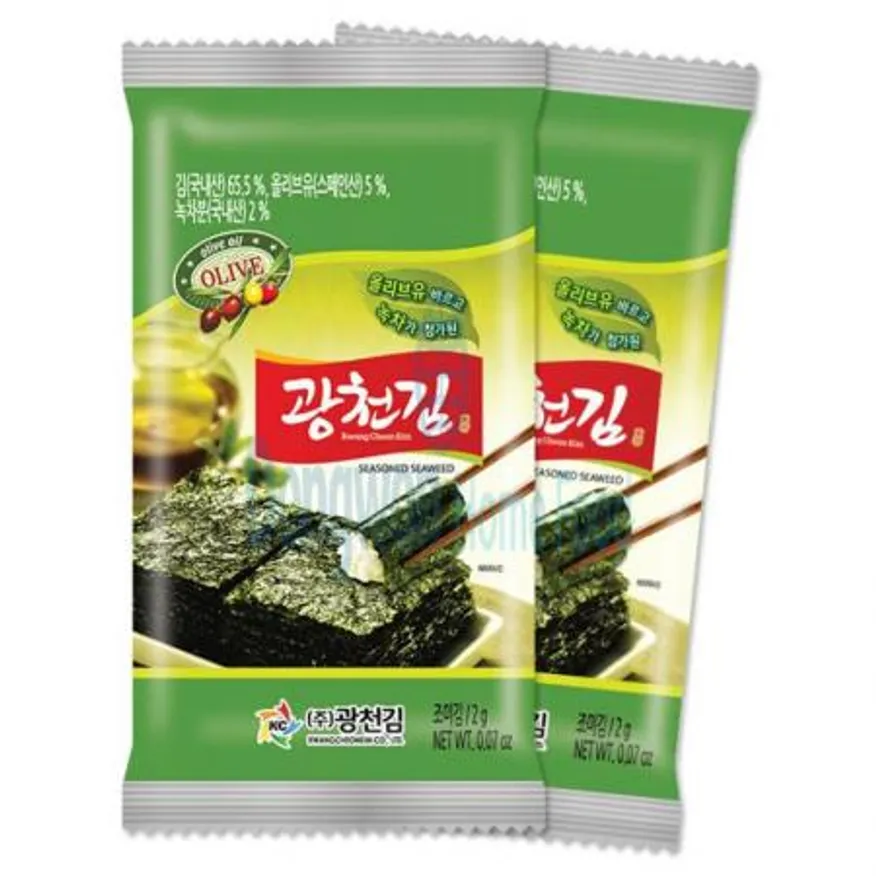 (16:30마감(D) 올리브미니도시락김(국산/광천김/실온/2g*10매*24pk/480g)BOX 이미지
