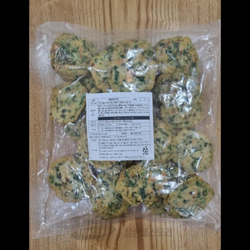 (16:30마감)한입땡초부추전(1KG(30G*약30EA)/PAC/사옹원) 이미지