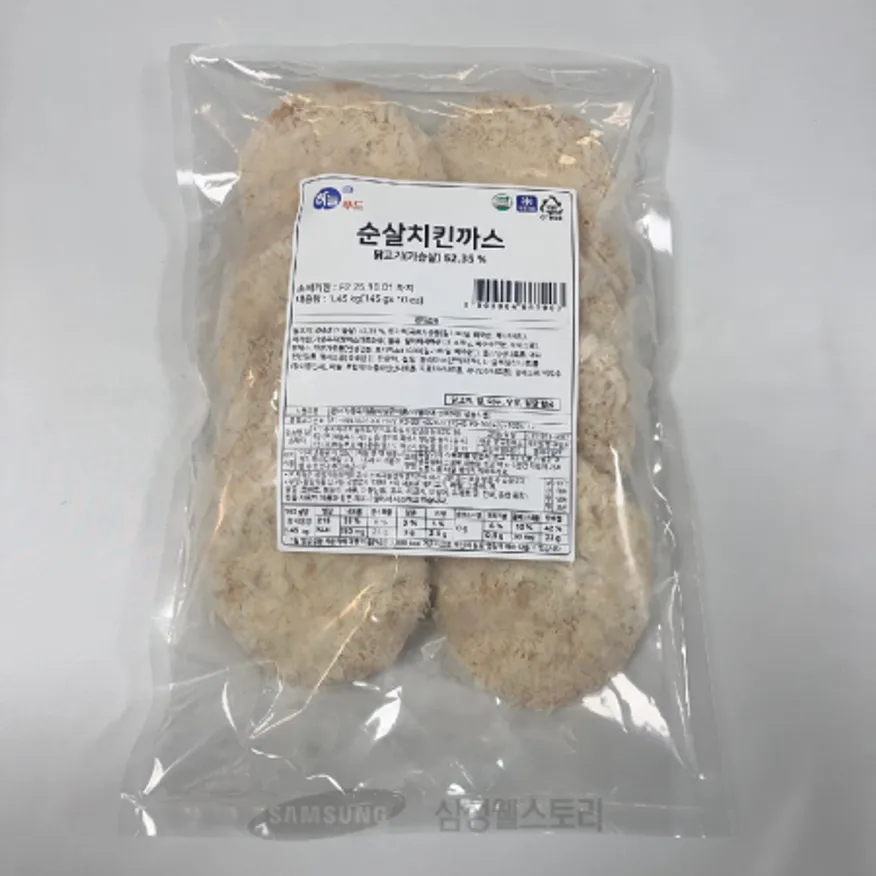 (16:30마감)냉동순살치킨가스,계육:국산,하늘,1.45KG(145G*10EA)/PAC 이미지
