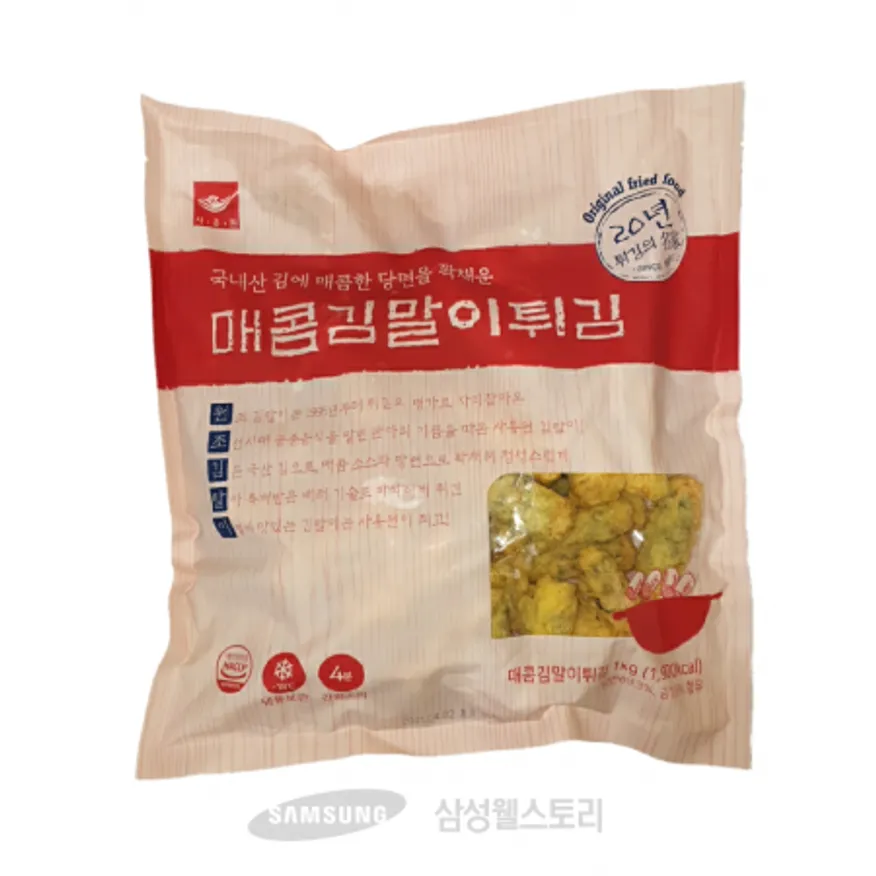 (16:30마감)매콤김말이튀김(1KG(25G*40EA)/PAC/사옹원) 이미지