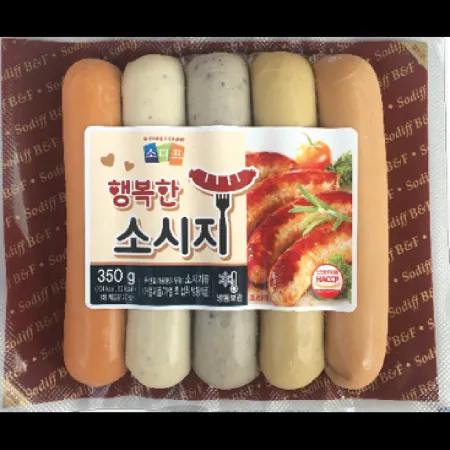 (16:30마감)행복한소시지(모듬5/소디프B&F/350G(5PCS)/EA/돈육:계육:국산) 이미지