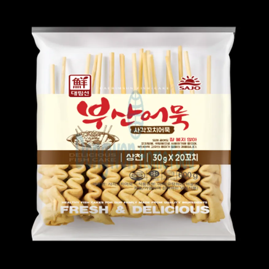 (16:30마감(D) 사각꼬치어묵(연육:외국산/사조대림/냉동/600g)EA 이미지
