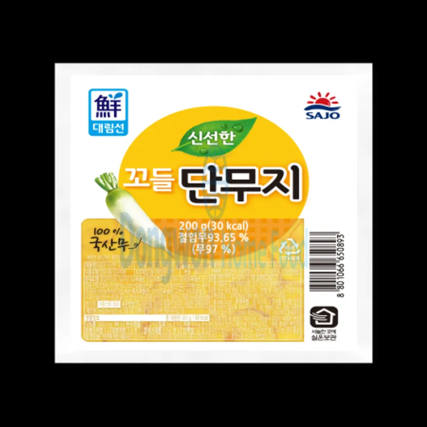 (16:30마감(D) 꼬들단무지(무:국산/사조대림/냉장/200g)EA 이미지