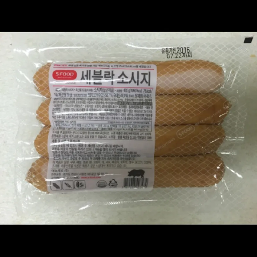 (16:30마감)세블락소시지(400G(100G*4EA)/PAC/외국산/에쓰푸드/돈육:국산) 이미지