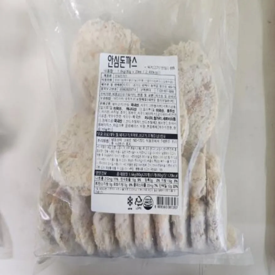 (16:30마감(D) 안심돈까스(지푸드/돼지고기:국내산/1.6kg/20장)EA 이미지