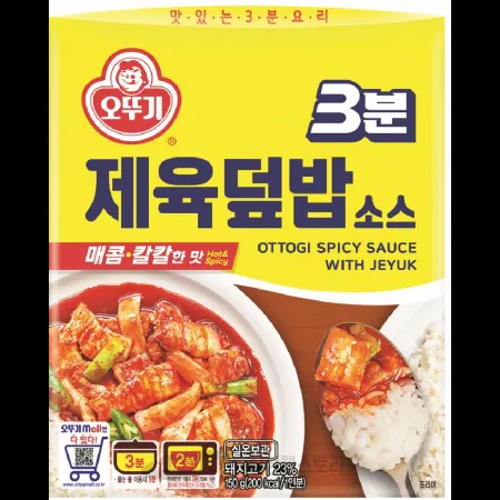 (16:30마감)3분제육덮밥소스(150G/EA/양파퓨레:중국산/오뚜기/돼지고기:국산) 이미지