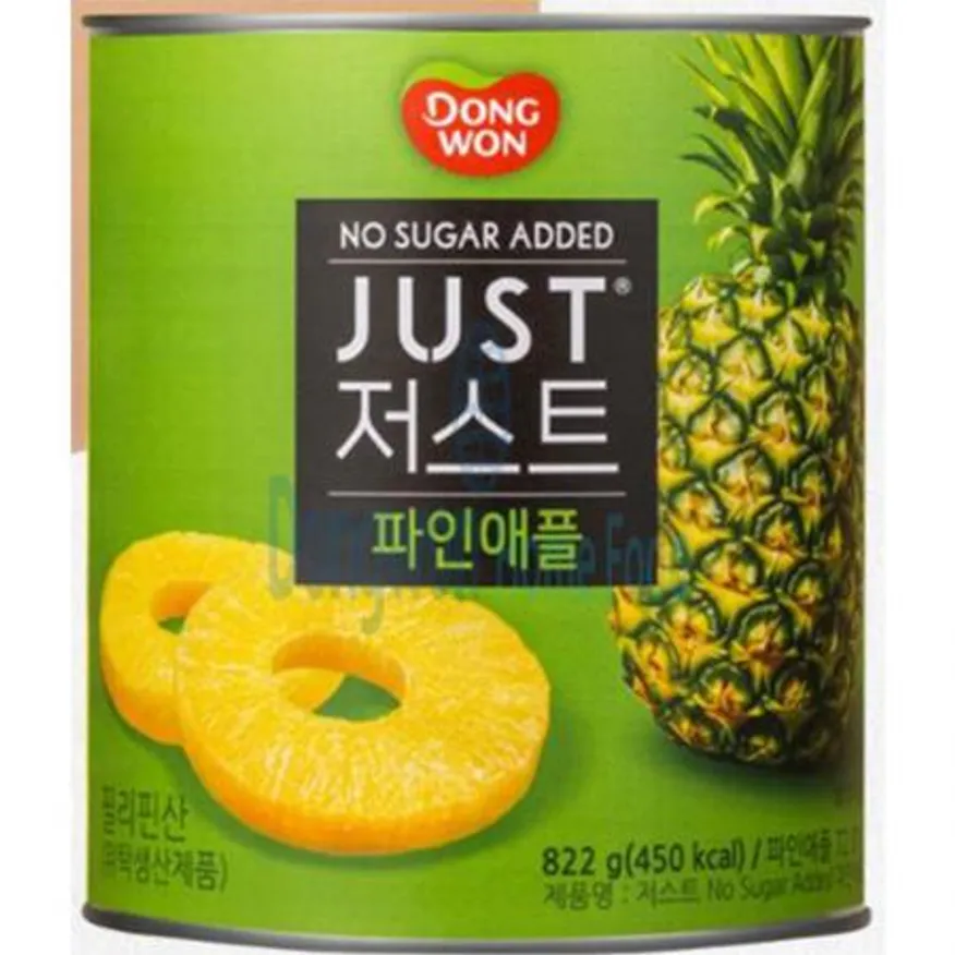 (16:30마감(D) 파인애플캔(동원/저스트/노슈가/슬라이스/822G)EA 이미지
