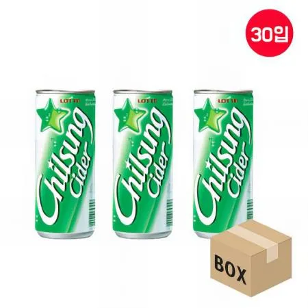 (16:30마감(D) 칠성사이다(롯데칠성/캔/210ml*30입)BOX 이미지