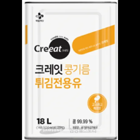 (16:30마감)식용유,콩기름튀김전용유(구,해피스푼),DC,대두:외국산,CJ,18L/EA 이미지