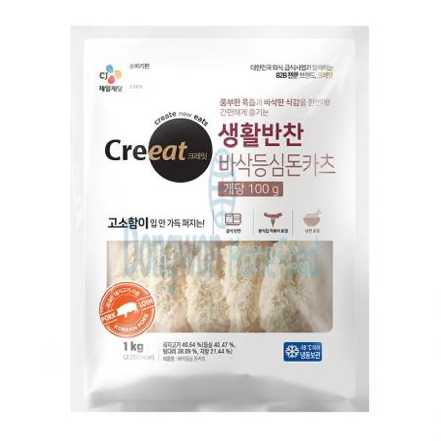 (16:30마감(D) 바삭등심돈카츠(CJ크레잇/돼지고기:국산/1kg)EA 이미지