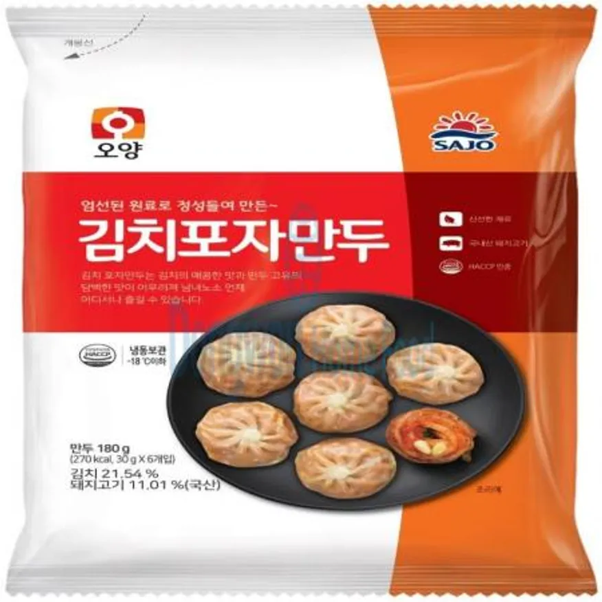 (16:30마감(D) 김치포자만두(사조오양/냉동/6입/0.18kg)EA 이미지