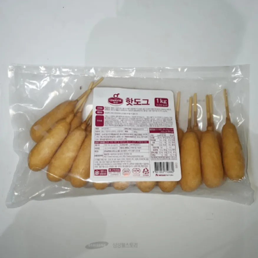(16:30마감)쉐프원핫도그(1KG(50G*20EA)/PAC/계육:국산/대상/돈육) 이미지