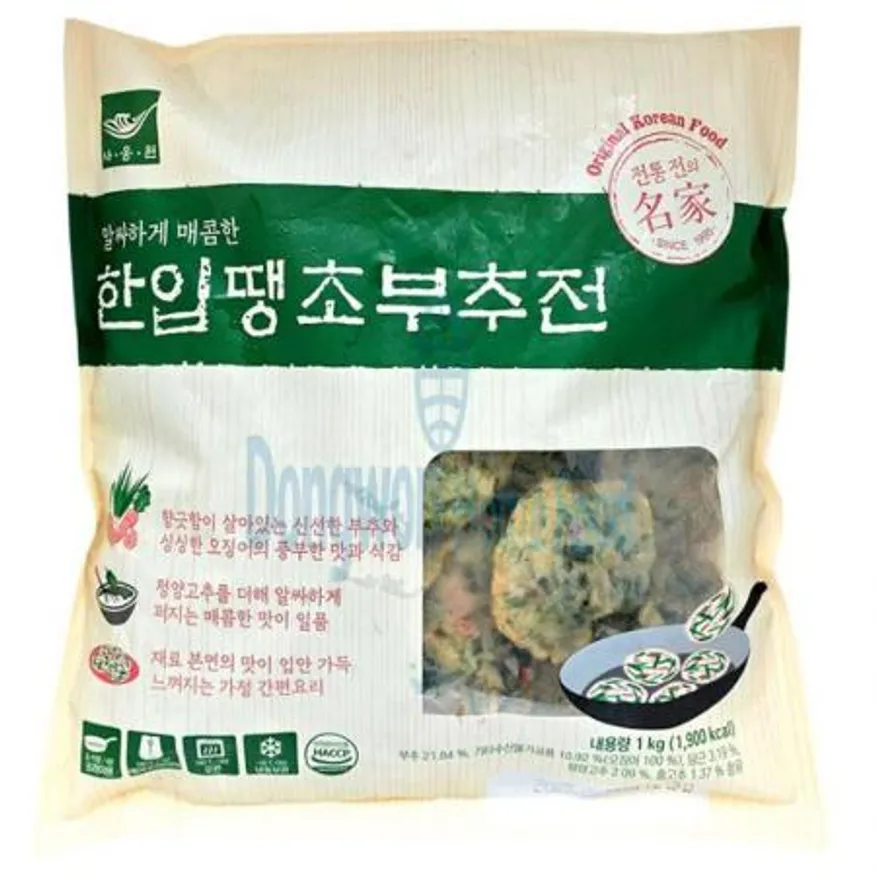(16:30마감(D) 한입땡초부추전(사옹원/냉동/1KG(30g*33입))EA 이미지